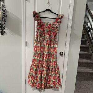 Peyton & Parker Maxi Dress 2X Tiered Open Back